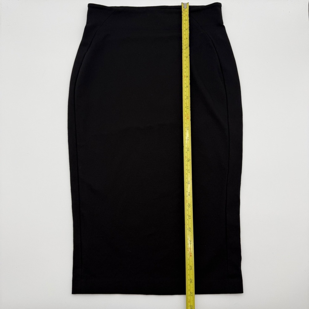 Vince Camuto Women's S Black Ponte Pencil Midi Skirt Stretch Office Siren - Picture 3 of 7